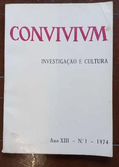 Imagem de capa do Convivium - Investigaçação e cultura Ano XIII 
