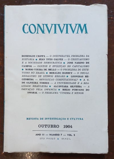 Imagem de capa do Convivium - Investigaçação e cultura Ano III 